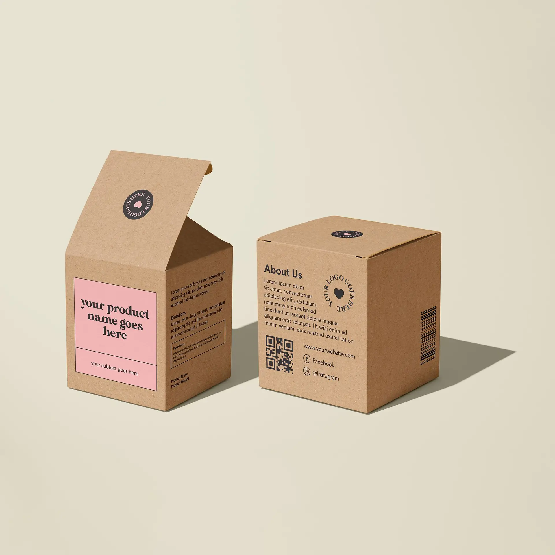 Kraft Boxes with Lid